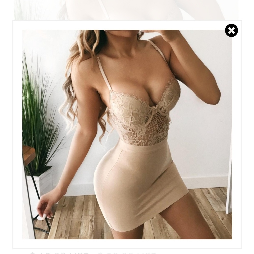 Nude Lace Bodysuit (OOTD Fashion)